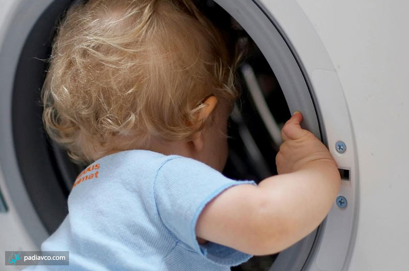 موارد ایمنی کودکان برای ماشین لباس شویی
